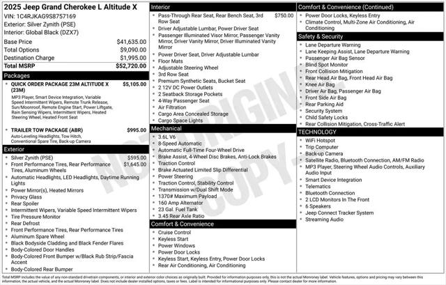 2025 Jeep Grand Cherokee L Altitude X 4x4