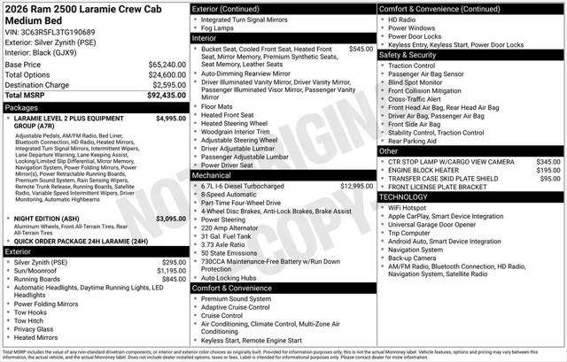2026 Ram 2500 Laramie Crew Cab 4x4 64 Box