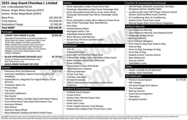 2025 Jeep Grand Cherokee L Limited 4x4