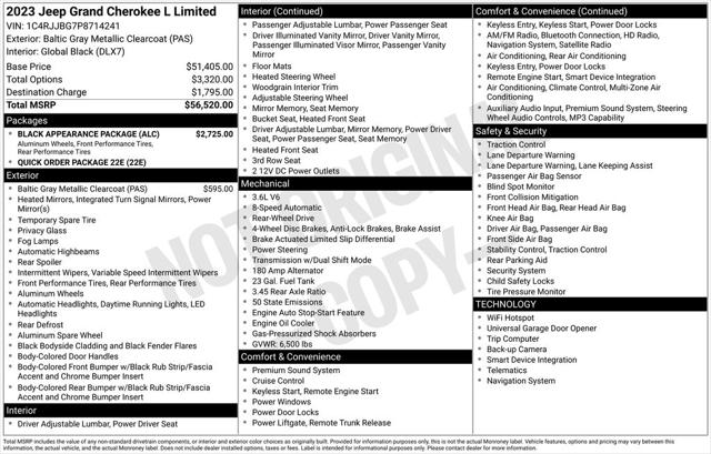 2023 Jeep Grand Cherokee L Limited 4x2 2023 Jeep Grand Cherokee L Limited 4x2