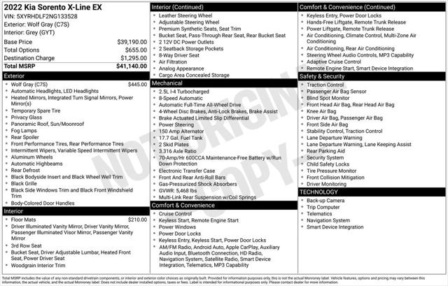 2022 Kia Sorento X-Line EX 2022 Kia Sorento X-Line EX