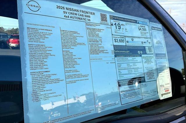 2026 Nissan Frontier Crew Cab SV 4x4