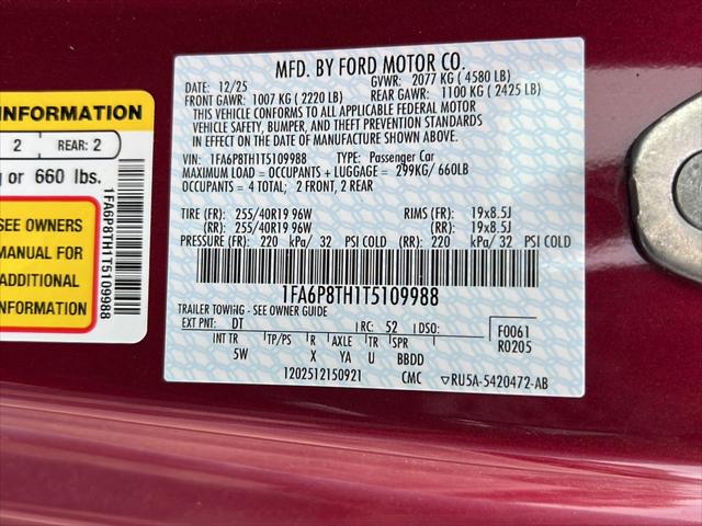 2026 Ford Mustang EcoBoost Premium Fastback