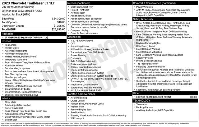 2023 Chevrolet Trailblazer FWD LT 2023 Chevrolet Trailblazer FWD LT