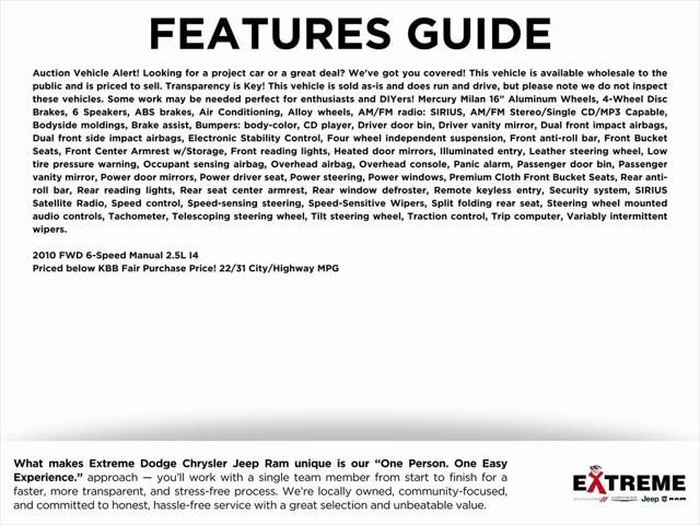 2010 Mercury Milan Base