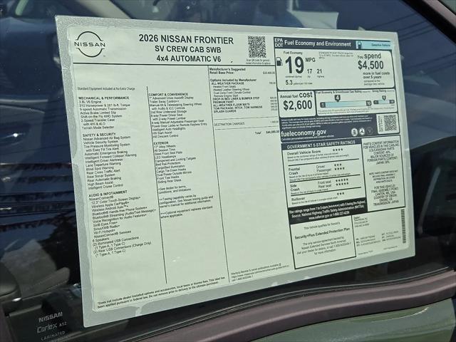 2026 Nissan Frontier Crew Cab SV 4x4