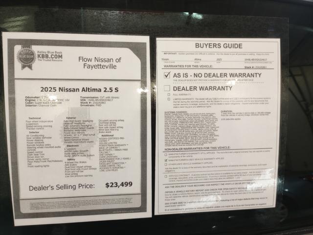 2025 Nissan Altima S FWD