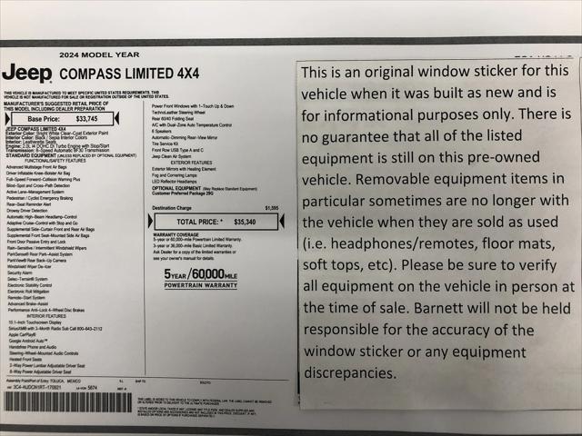 2024 Jeep Compass Limited 4x4 2024 Jeep Compass Limited 4x4