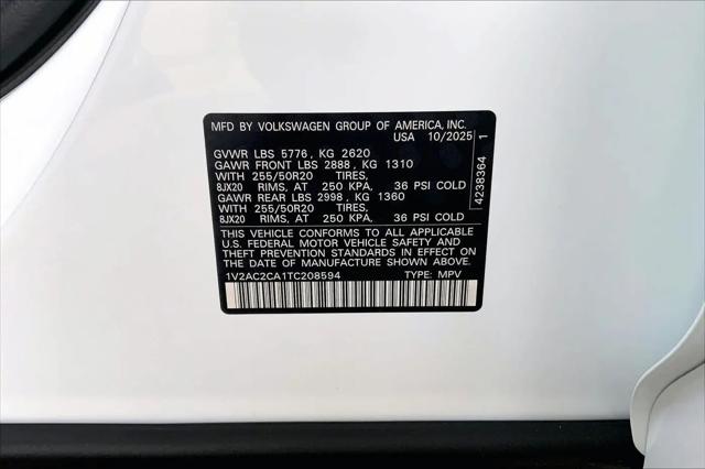 2026 Volkswagen Atlas Cross Sport SEL R-Line Black