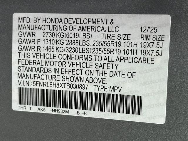 2026 Honda Odyssey Touring