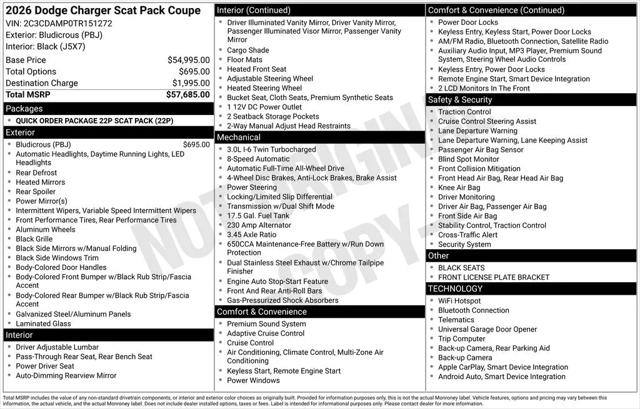2026 Dodge Charger Scat Pack 2-Door AWD