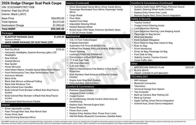2026 Dodge Charger Scat Pack 2-Door AWD