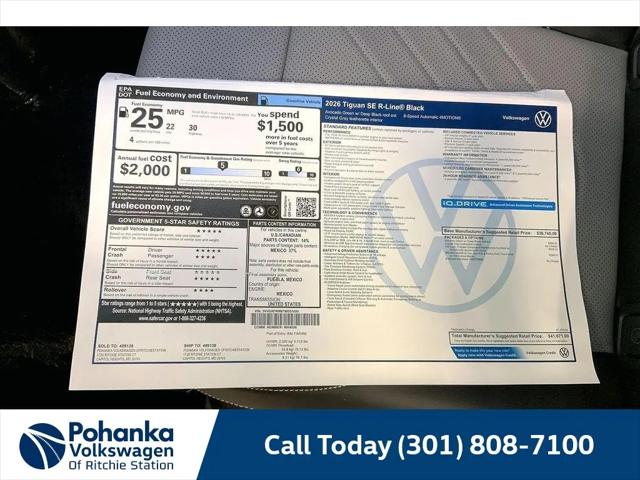 2026 Volkswagen Tiguan SE R-Line Black