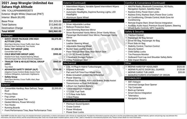 2021 Jeep Wrangler 4xe Unlimited High Altitude 4x4