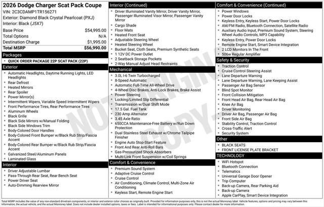 2026 Dodge Charger CHARGER SCAT PACK 2-DOOR AWD