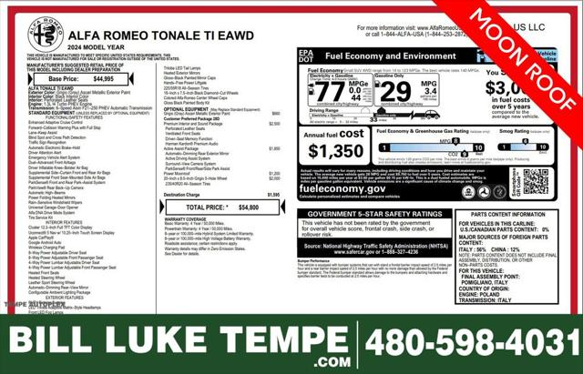 2024 Alfa Romeo Tonale Ti EAWD 2024 Alfa Romeo Tonale Ti EAWD