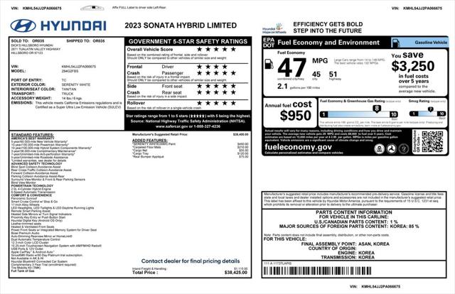2023 Hyundai Sonata Hybrid Limited