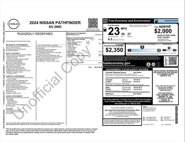 2024 Nissan Pathfinder SV FWD
