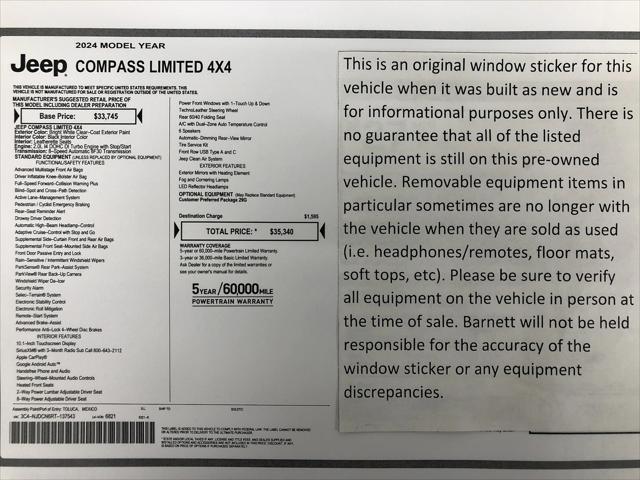 2024 Jeep Compass Limited 4x4 2024 Jeep Compass Limited 4x4