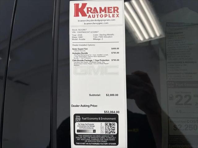 2026 GMC Acadia Elevation FWD