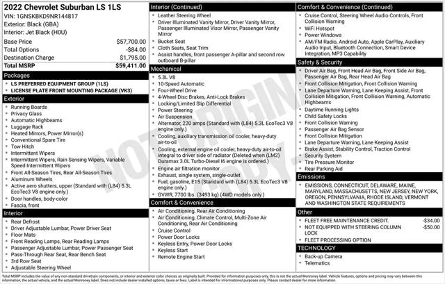 2022 Chevrolet Suburban 4WD LS