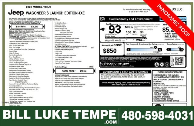 2025 Wagoneer Wagoneer S Launch Edition