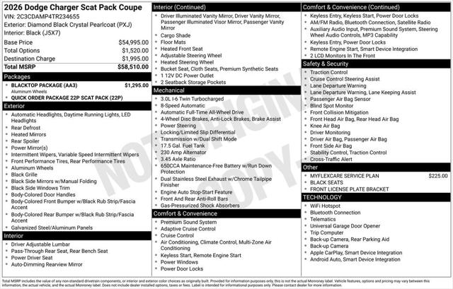 2026 Dodge Charger CHARGER SCAT PACK 2-DOOR AWD