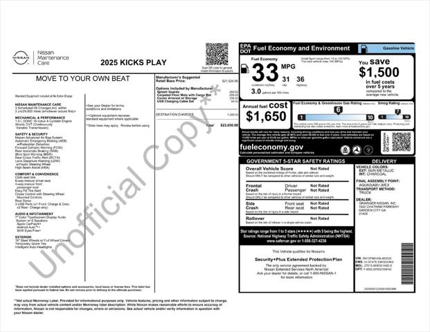 2025 Nissan Kicks Play S 2025 Nissan Kicks Play S