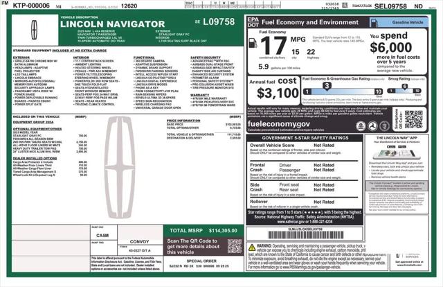 2025 Lincoln Navigator Reserve L