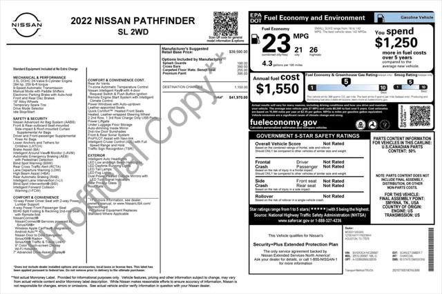 2022 Nissan Pathfinder SL 2WD