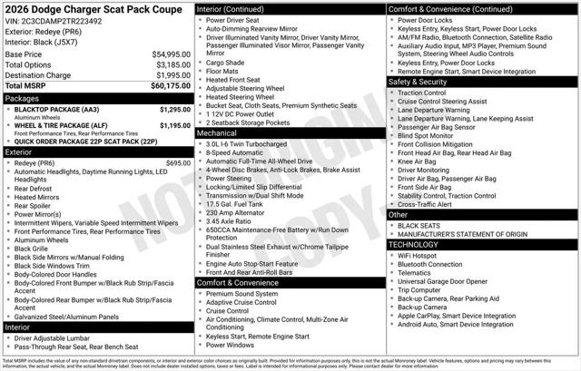 2026 Dodge Charger Scat Pack 2-Door AWD