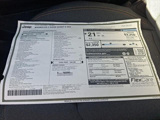 2026 Jeep Wrangler 2-Door Sport S 4x4