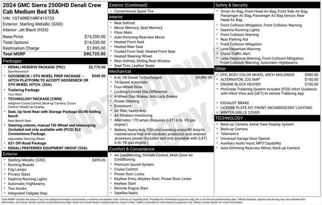 2024 GMC Sierra 2500HD 4WD Crew Cab Standard Bed Denali