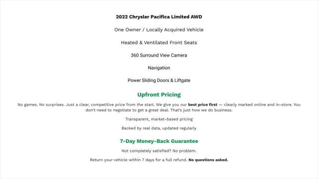 2022 Chrysler Pacifica Limited AWD