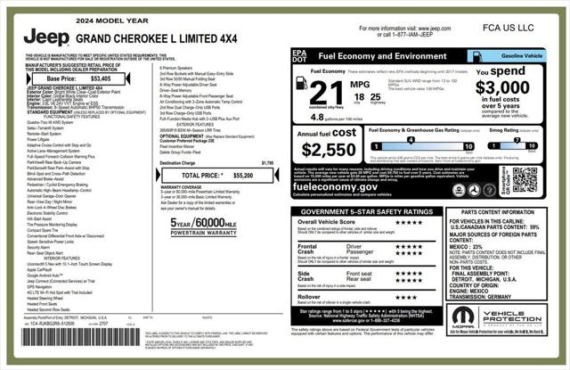 2024 Jeep Grand Cherokee L Limited 4x4 2024 Jeep Grand Cherokee L Limited 4x4