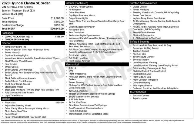 2020 Hyundai Elantra SE 2020 Hyundai Elantra SE