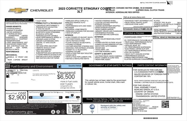 2023 Chevrolet Corvette Stingray RWD Coupe 3LT