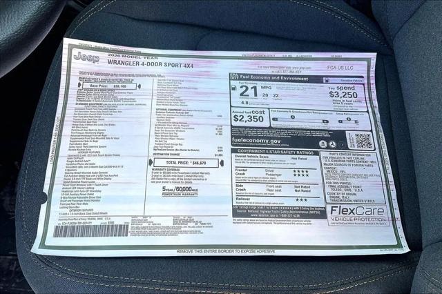 2026 Jeep Wrangler Sport
