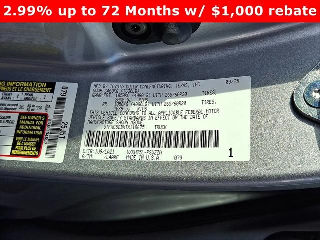 2026 Toyota Tundra Platinum Hybrid CrewMax 5.5' Bed