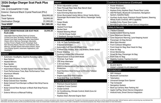 2026 Dodge Charger Scat Pack Plus 2-Door AWD