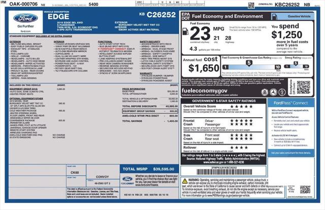 2019 Ford Edge SEL 2019 Ford Edge SEL