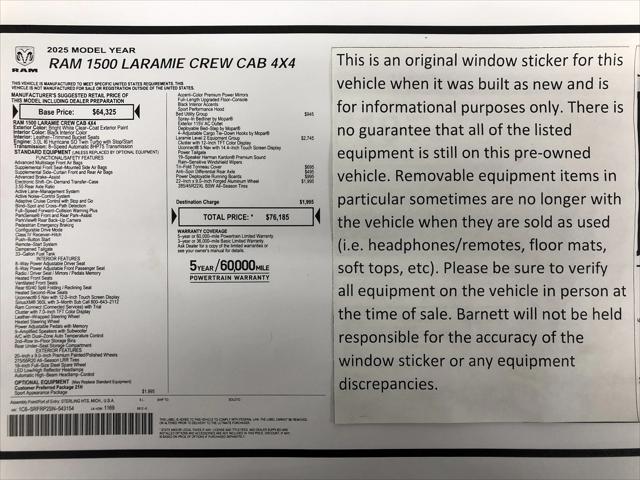2025 RAM 1500 Laramie 2025 RAM 1500 Laramie