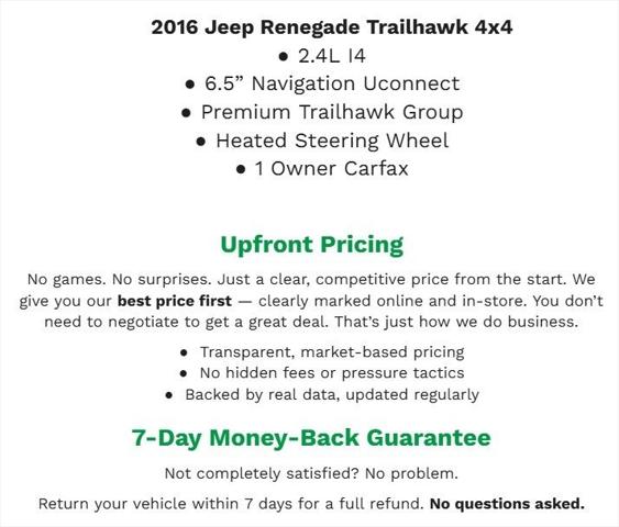 2016 Jeep Renegade Trailhawk