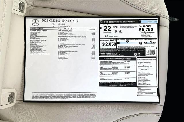 2026 Mercedes-Benz GLE GLE 350 GLE 350