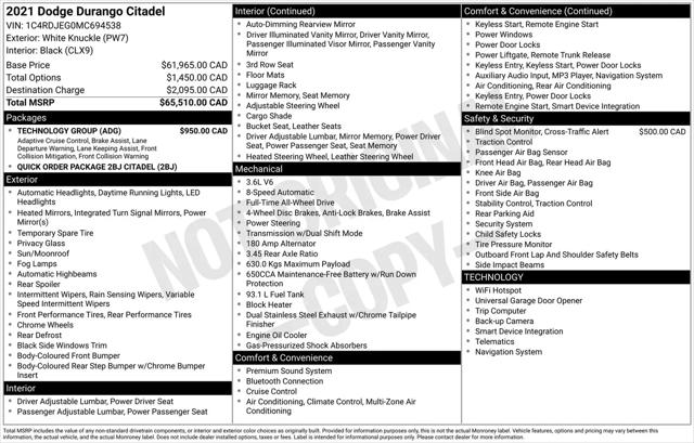 2021 Dodge Durango Citadel