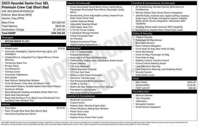 2023 Hyundai Santa Cruz SEL Premium