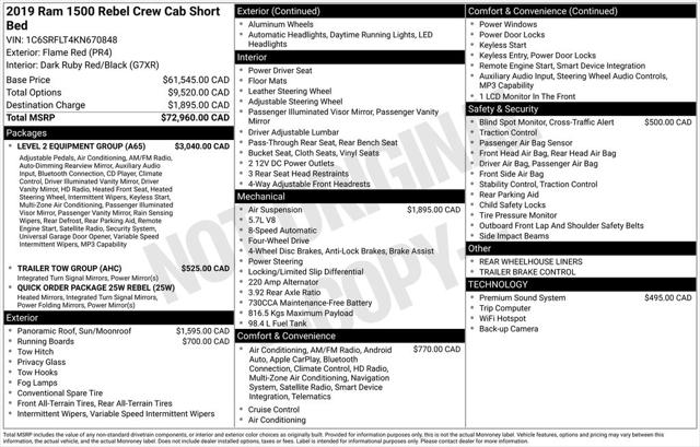 2019 RAM 1500 Rebel 2019 RAM 1500 Rebel