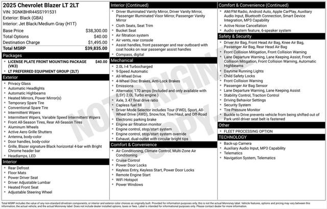 2025 Chevrolet Blazer AWD 2LT