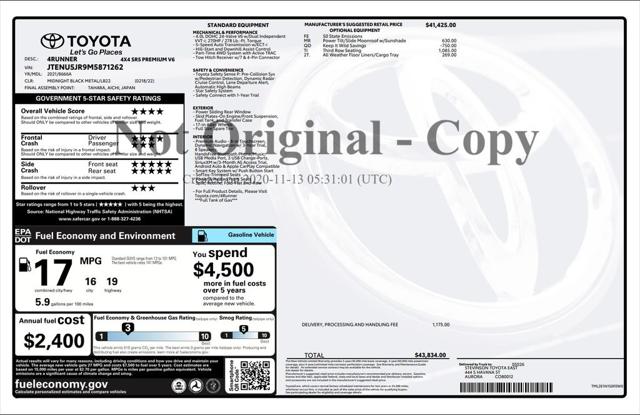 2021 Toyota 4Runner SR5 Premium