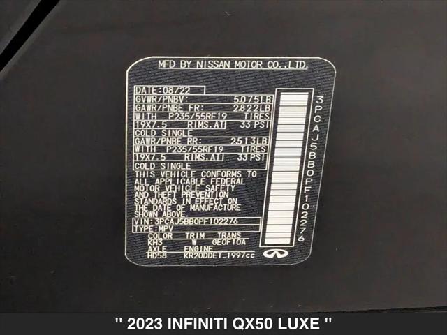 2023 INFINITI QX50 LUXE AWD